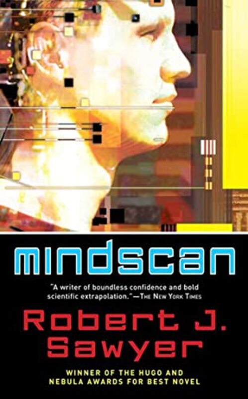 Book cover for "Mindscan" by Robert J Sawyer