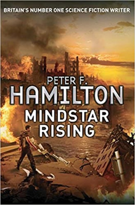 Book cover for "Mindstar Rising" by Peter F. Hamilton