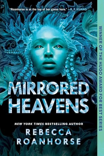 Book cover for "Mirrored Heavens" by Rebecca Roanhorse