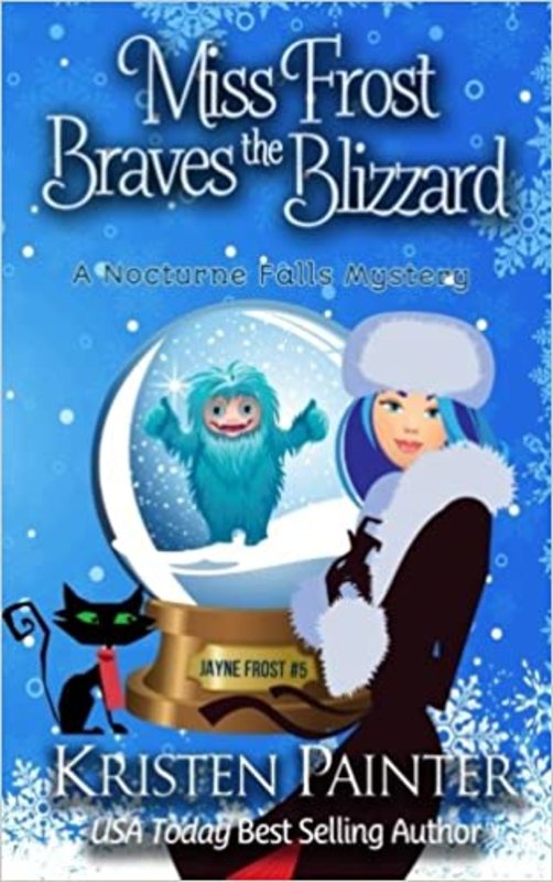 Book cover for "Miss Frost Braves The Blizzard" by Kristen Painter