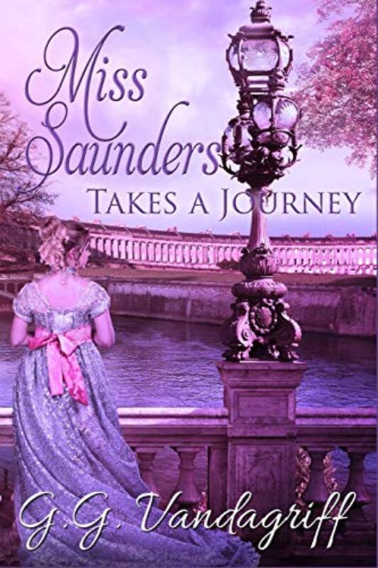 Book cover for "Miss Saunders Takes a Journey" by GG Vandagriff