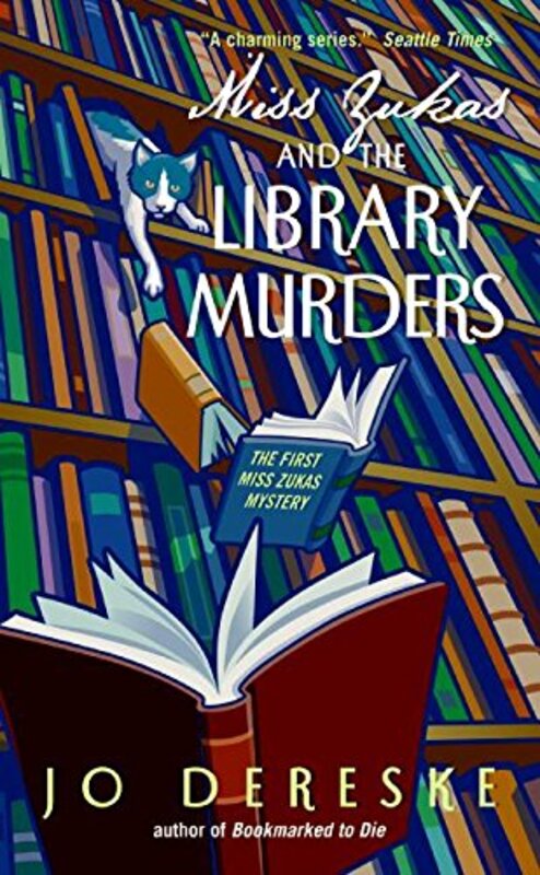 Book cover for "Miss Zukas and the Library Murders" by Jo Dereske