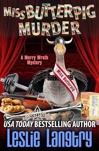 Book cover for "Miss Butterpig Murder" by Leslie Langtry
