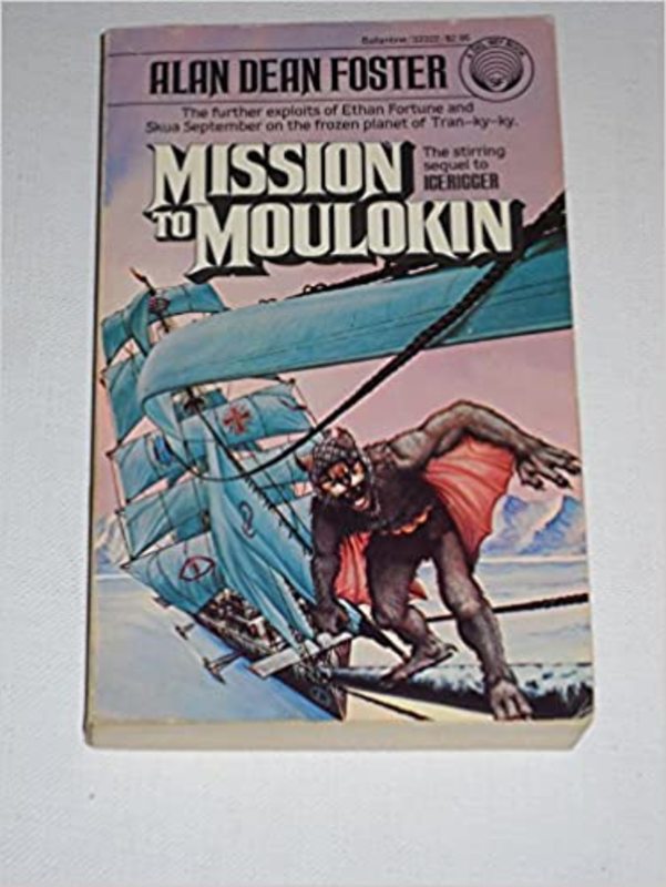 Book cover for "Mission to Moulokin" by Alan Dean Foster