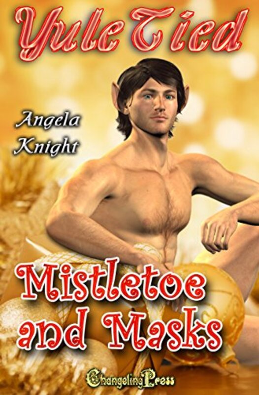 Book cover for "Mistletoe and Masks" by Angela Knight