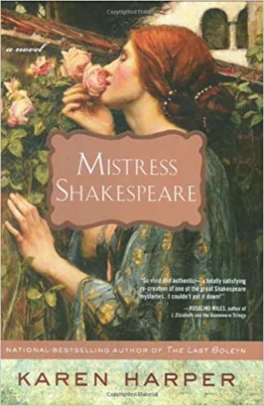 Book cover for "Mistress Shakespeare" by Karen Harper