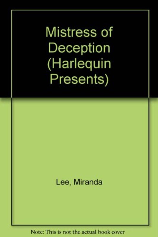 Book cover for "Mistress of Deception" by Miranda Lee