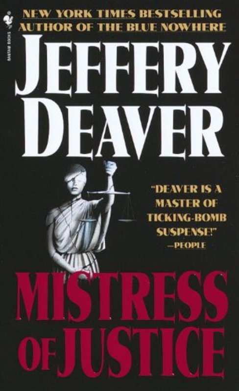 Book cover for "Mistress of Justice" by Jeffery Deaver