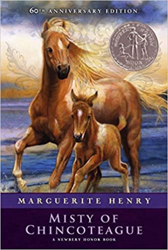 Book cover for "Misty of Chincoteague" by Marguerite Henry