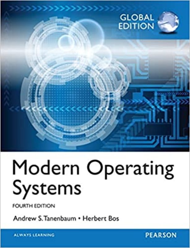 Book cover for "Modern Operating Systems" by Andrew S Tanenbaum