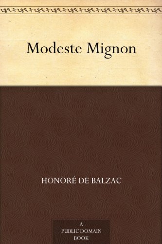 Book cover for "Modeste Mignon" by Honore de Balzac