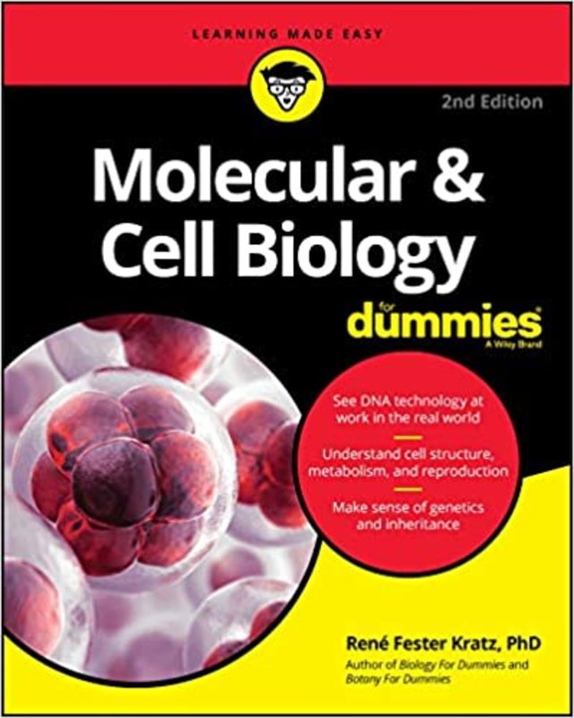 Book cover for "Molecular & Cell Biology For Dummies" by Rene Fester Kratz