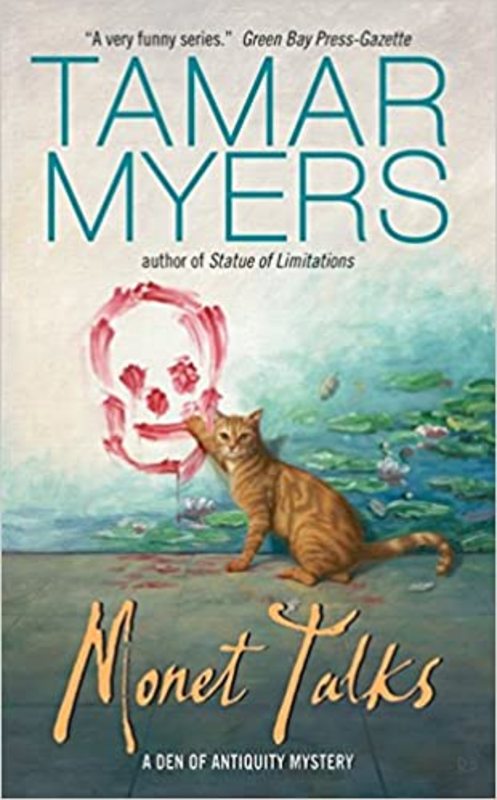 Book cover for "Monet Talks" by Tamar Myers
