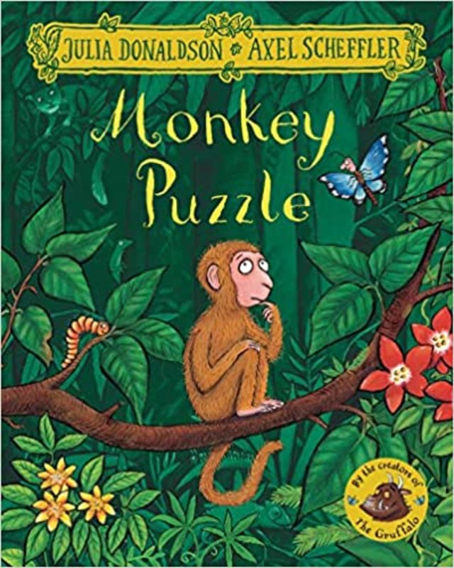 Book cover for "Monkey Puzzle" by Julia Donaldson