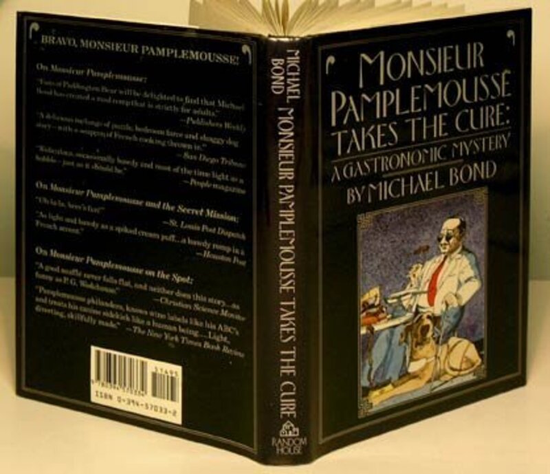 Book cover for "Monsieur Pamplemousse Takes the Cure" by Michael Bond