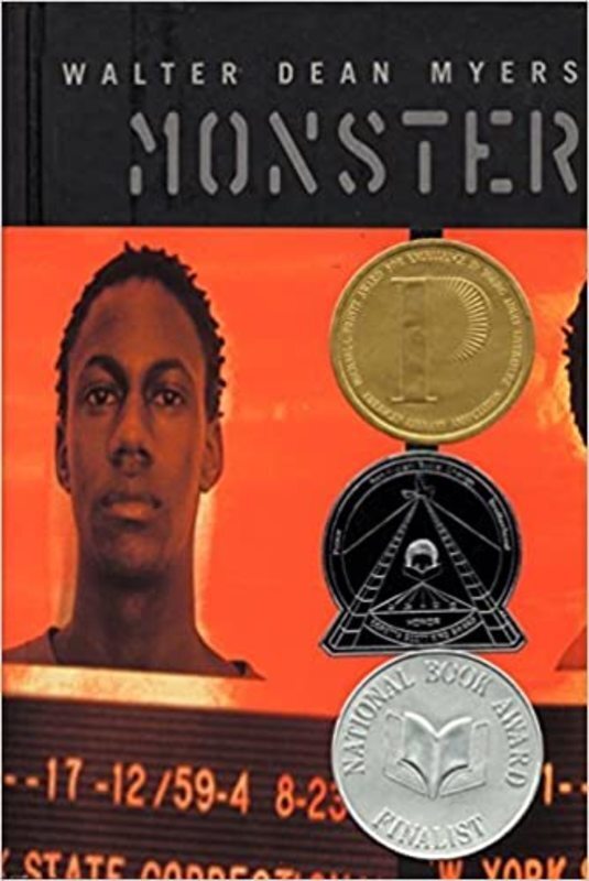Book cover for "Monster" by Walter Dean Myers