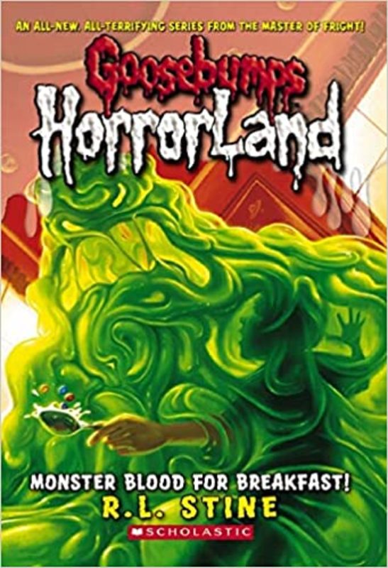Book cover for "Monster Blood For Breakfast!" by R.L. Stine