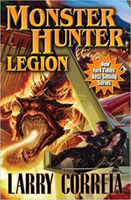 Book cover for "Monster Hunter Legion" by Larry Correia