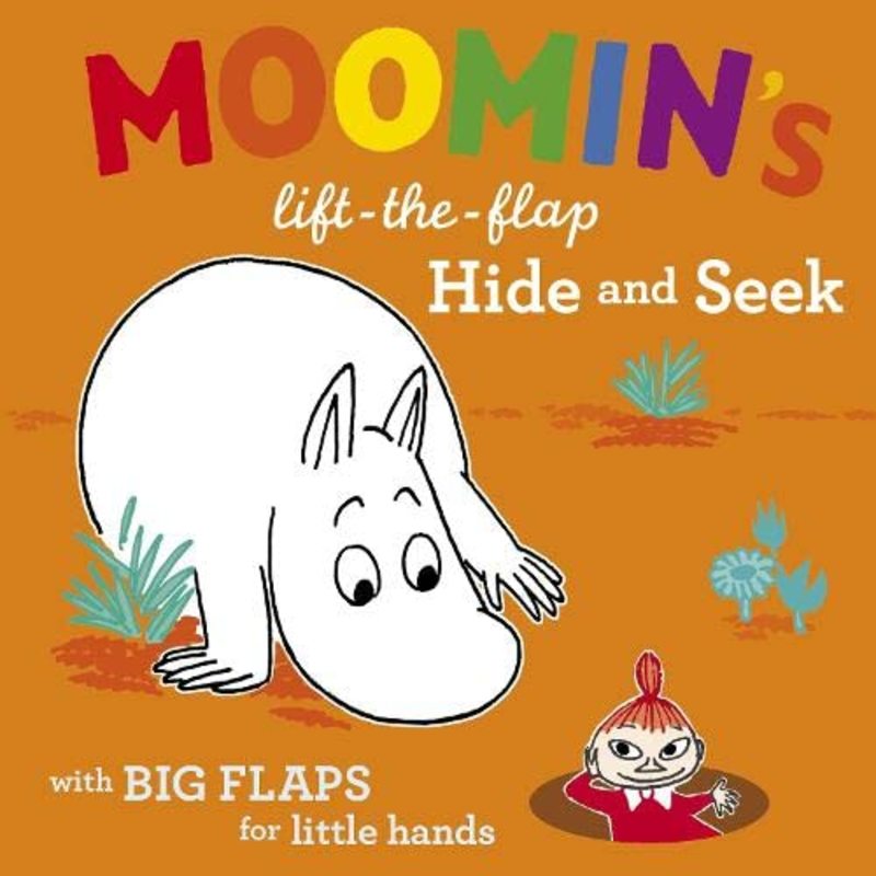 Book cover for "Moomin's Lift-the-flap Hide and Seek" by Tove Jansson