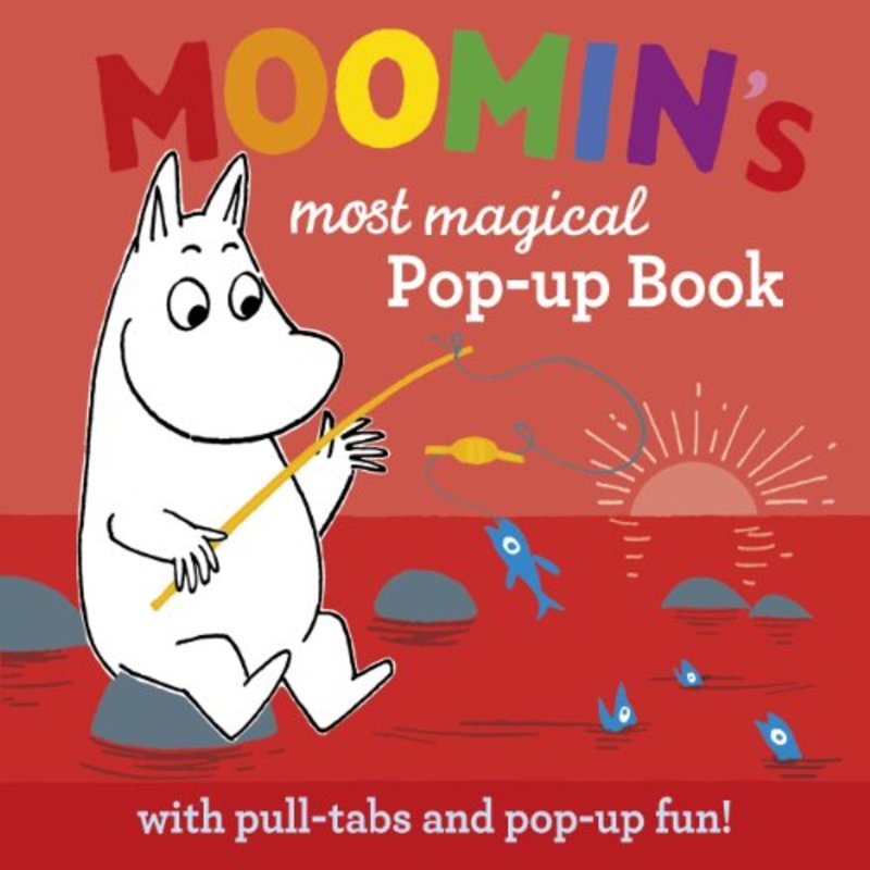 Book cover for "Moomin's Most Magical Pop-up Book" by Tove Jansson