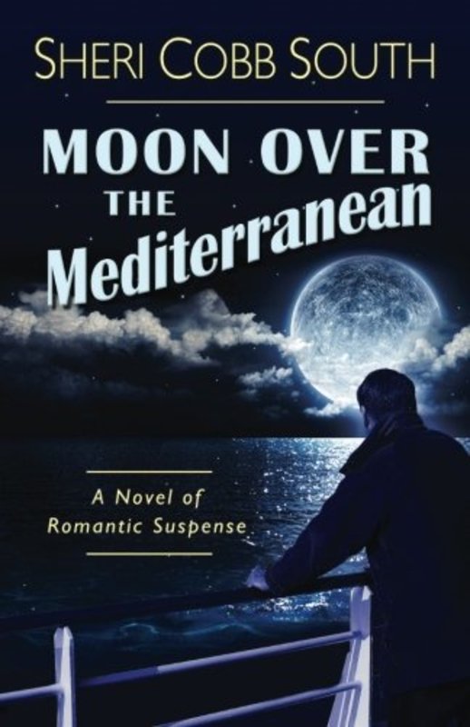 Book cover for "Moon over the Mediterranean" by Sheri Cobb South