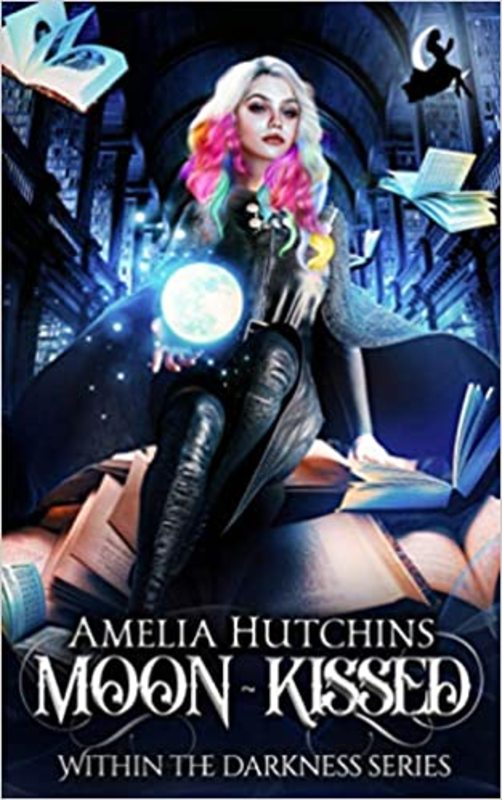 Book cover for "Moon-Kissed" by Amelia Hutchins
