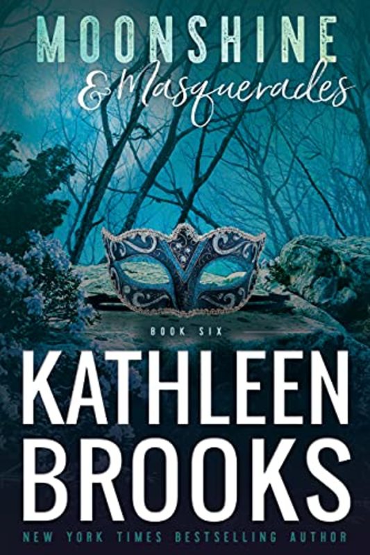 Book cover for "Moonshine & Masquerades" by Kathleen Brooks