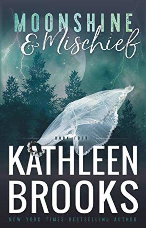 Book cover for "Moonshine & Mischief" by Kathleen Brooks