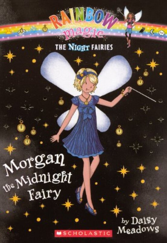Book cover for "Morgan the Midnight Fairy" by Daisy Meadows