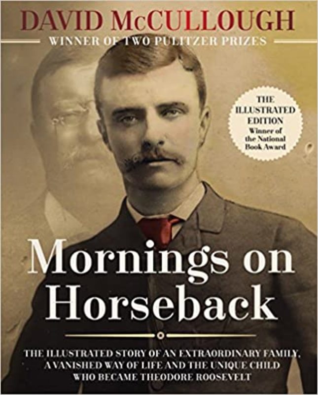 Book cover for "Mornings on Horseback" by David McCullough