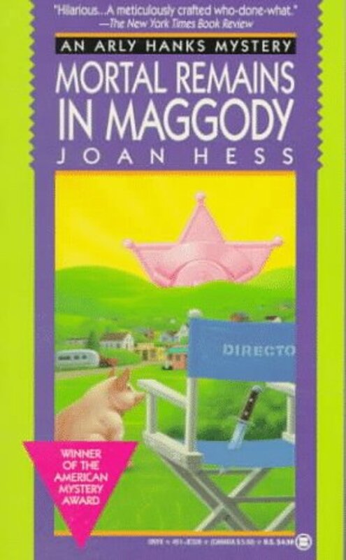 Book cover for "Mortal Remains in Maggody" by Joan Hess