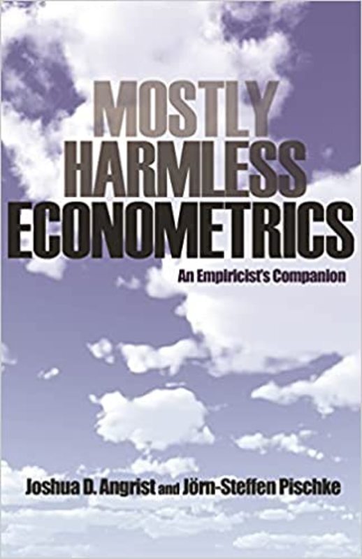 Book cover for "Mostly Harmless Econometrics" by Joshua D. Angrist