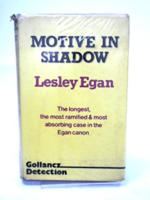 Book cover for "Motive in Shadow" by Dell Shannon