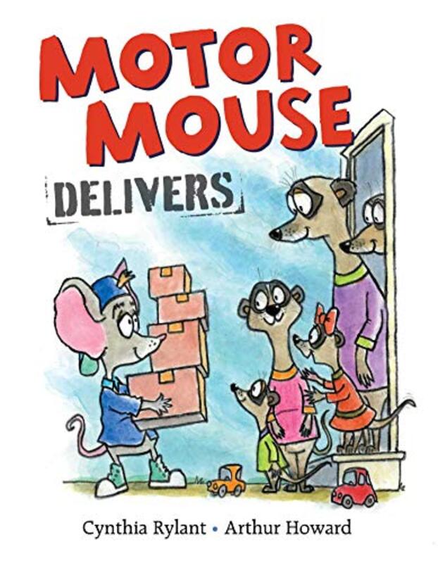 Book cover for "Motor Mouse Delivers" by Cynthia Rylant