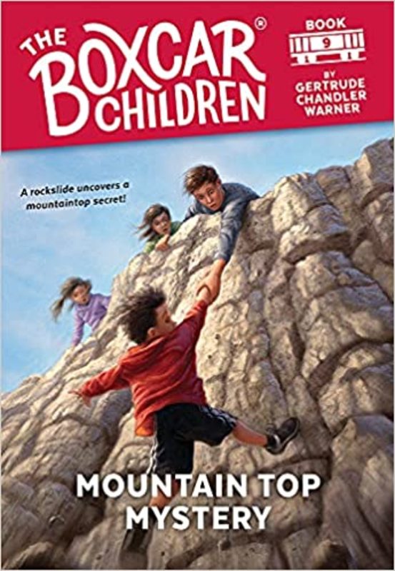 Book cover for "Mountain Top Mystery" by Gertrude Chandler Warner