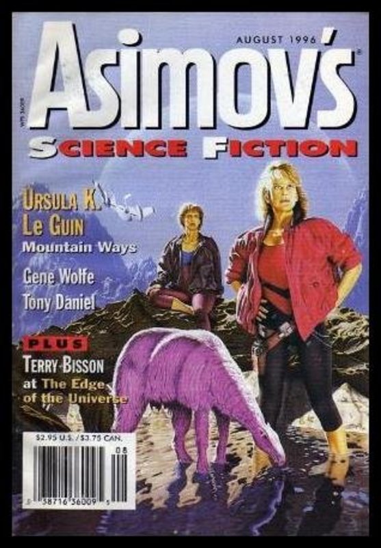 Book cover for "Mountain Ways (in Asimov's)" by Ursula K Le Guin