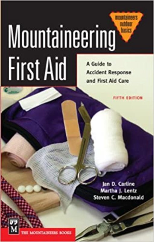 Book cover for "Mountaineering First Aid" by Jan Carline