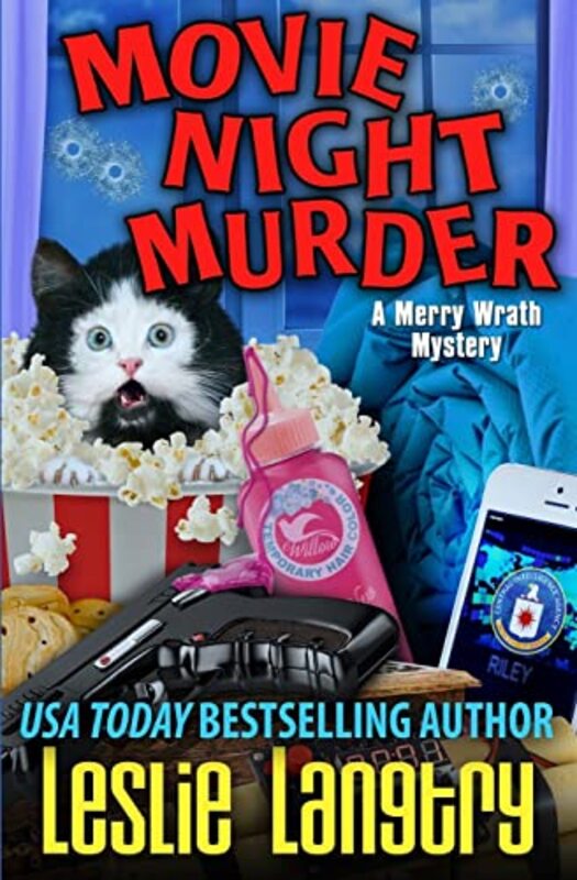 Book cover for "Movie Night Murder" by Leslie Langtry