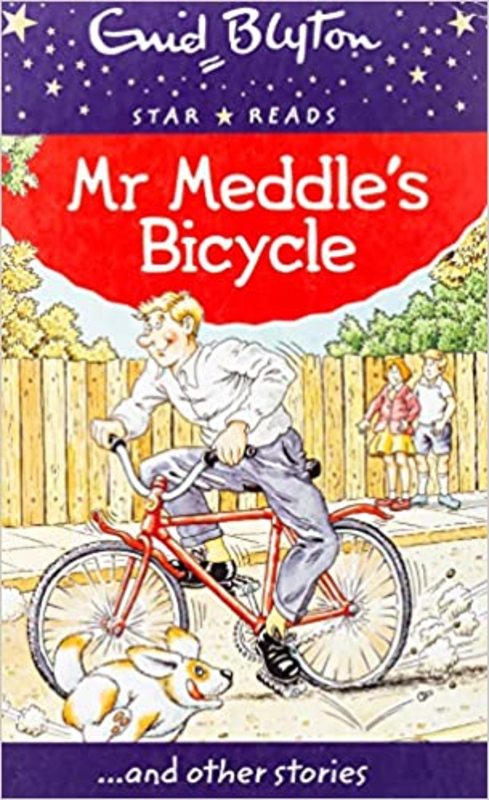 Book cover for "Mr Meddle's Bicycle" by Enid Blyton