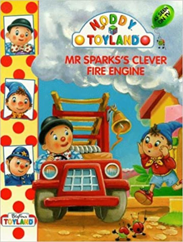Book cover for "Mr Sparks's Clever Fire Engine" by Enid Blyton