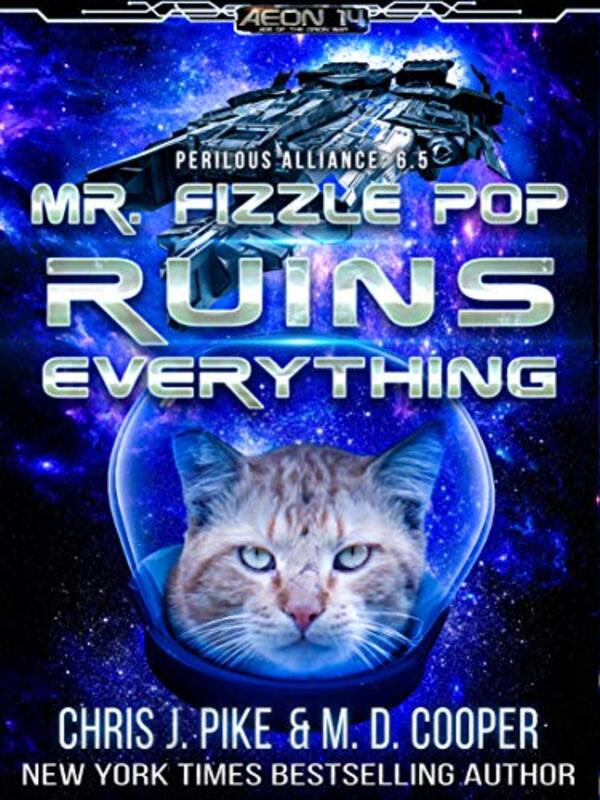 Book cover for "Mr. Fizzle Pop Ruins Everything" by MD Cooper