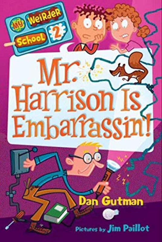 Book cover for "Mr. Harrison Is Embarrassin'!" by Dan Gutman