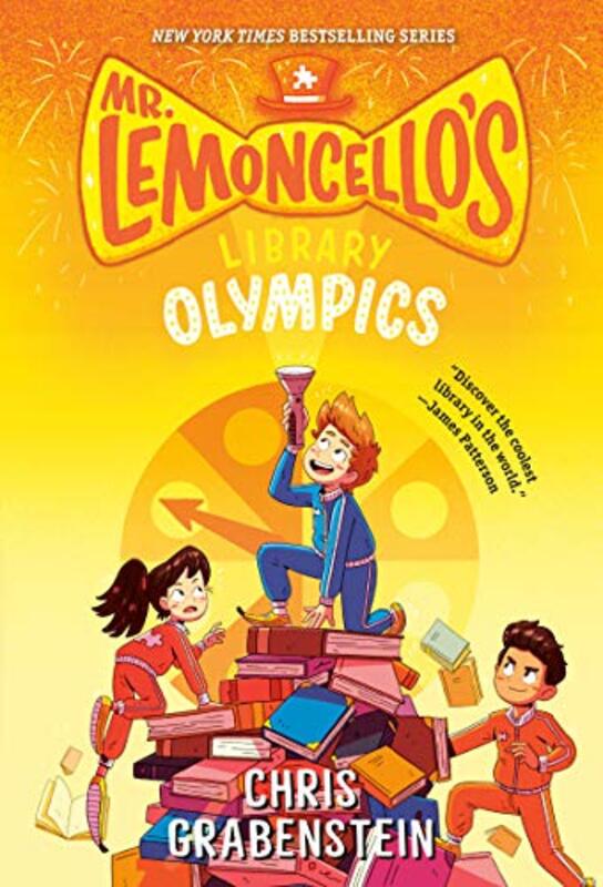 Book cover for "Mr. Lemoncello's Library Olympics" by Chris Grabenstein