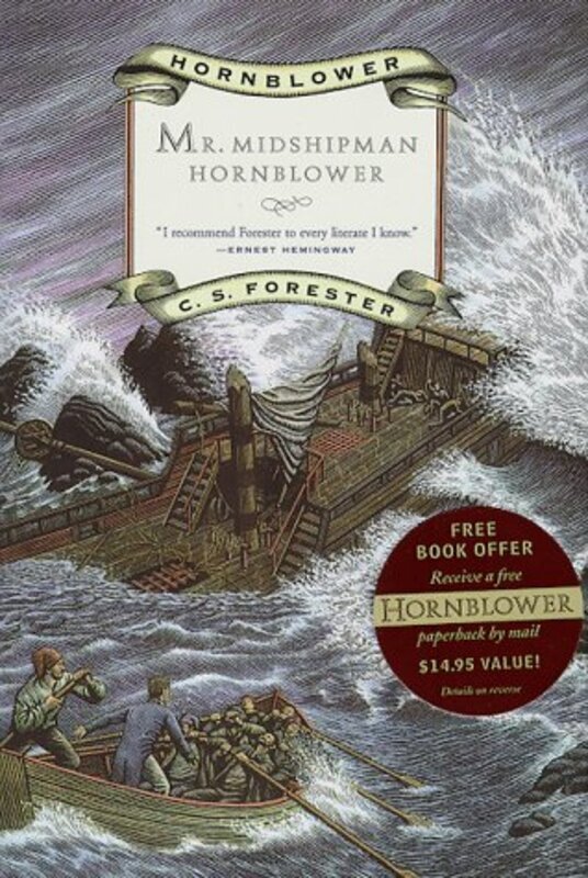 Book cover for "Mr. Midshipman Hornblower" by CS Forester