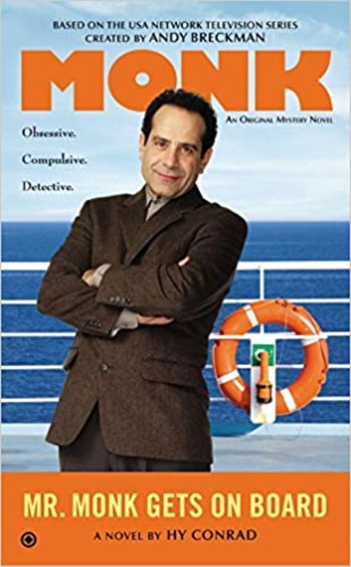 Book cover for "Mr. Monk Gets on Board" by HY Conrad