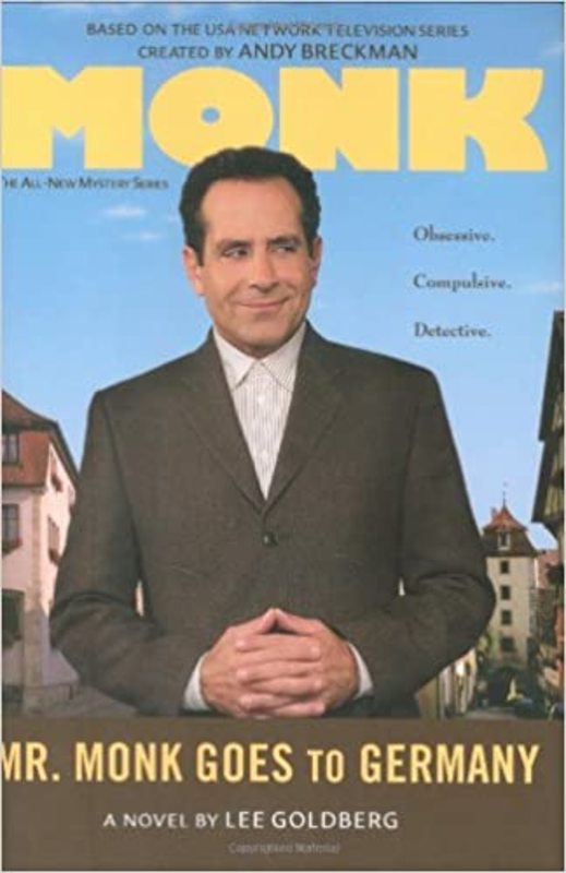Book cover for "Mr. Monk Goes to Germany" by Lee Goldberg