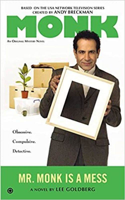 Book cover for "Mr. Monk is a Mess" by Lee Goldberg