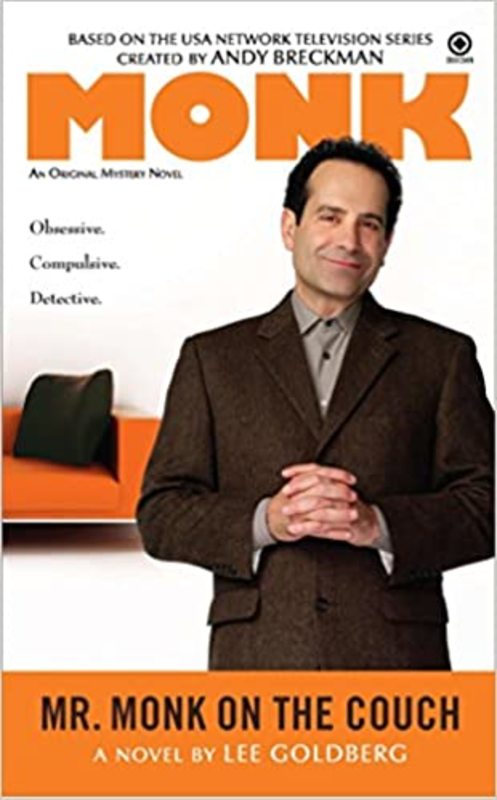 Book cover for "Mr. Monk on the Couch" by Lee Goldberg