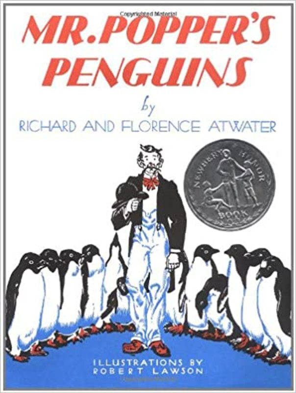 Book cover for "Mr. Popper's Penguins" by Richard Atwater