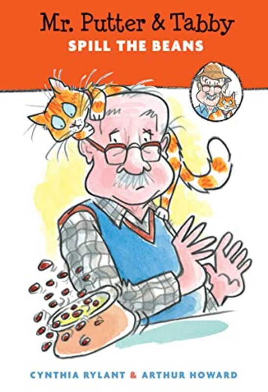 Book cover for "Mr. PutterTabby Spill the Beans" by Cynthia Rylant